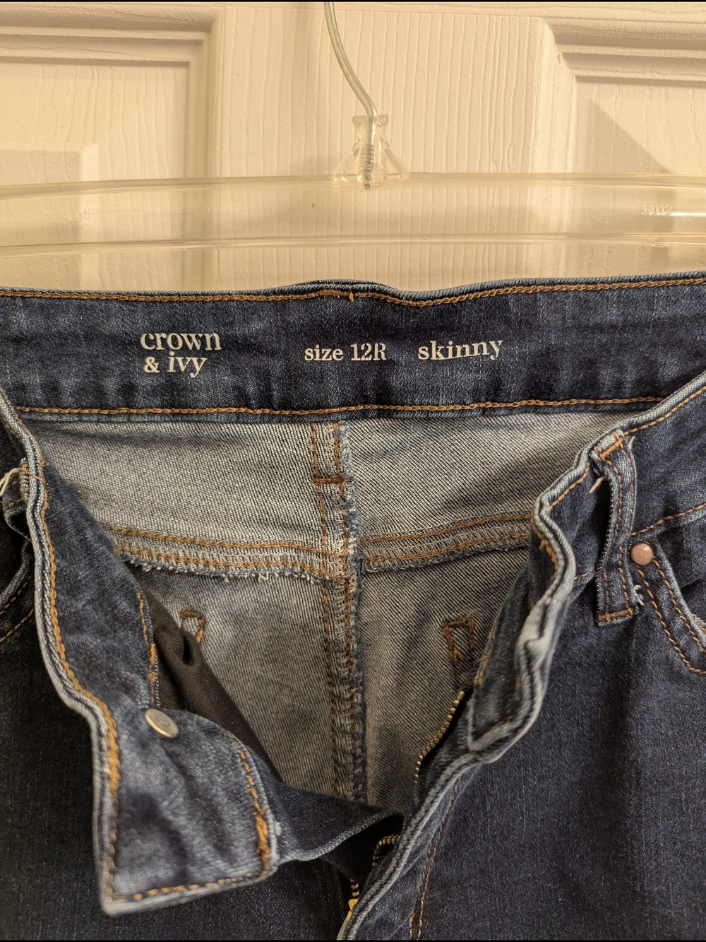 Crown And Ivy Dark Wash Skinny Jeans for Women - Picture 2 of 3